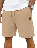 iClosam Pantalones Cortos Hombre Algodón con Cintura Elástica