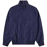 Fred Perry UK Harrington Jacket (FR/ES, Letras, L, Regular, Regular, Azul)