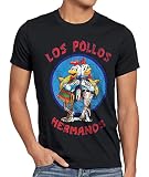 style3 Los Pollos Camiseta para Hombre T-Shirt, Talla:XL;Color:Nero