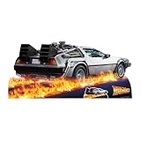 STAR CUTOUTS Delorean Car SC1574 - Recorte grande de cartón para coche, 88 millas por hora, perfecto para fanáticos del regreso al futuro, regalos de cumpleaños, eventos, color sólido