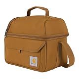 Carhartt Aislado 12 tarros, enfriador de comida, dos compartimentos, marrón OS