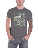 Pixies Monkey Grid Hombre Camiseta Gris marengo 100% algodón Regular