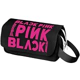 Blackpink Estuche de Lápices ，Estuche Multifuncional con Cremallera, Bolsa de Cosméticos, Porta Lápices Útiles Escolares Blackpink Papelería de Regalo para niñas niños y Adultos,21cm×10cm×7.5cm