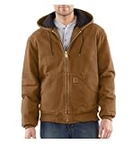 Carhartt Men's Big Duck Detroit Jacket (Regular and Big & Tall Sizes), Brown, Large/Tall
