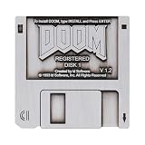 Pin de edición limitada de disquete DOOM, 45x45mm, metal y goma