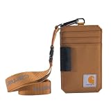 Carhartt Nylon Duck and, Water-Repellent Canvas ID Holder with Reflective Lanyard Barreño, Pato de Nailon Brown, Talla única Unisex Adulto