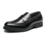 Bruno Marc Mocasines Hombre Zapatos sin Cordones con Suela de 3cm Loafers con Plantilla de Espuma Viscoelástica Slip-on,Size 43,Negro,SBLS2339M