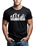 Walking Dead - Camiseta Negra Hombre Zombie Evolution L