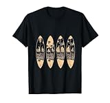 Retro Vintage Tabla de Surf Surfista Camiseta