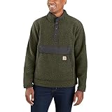 Carhartt Relaxed Fit Fleece Pullover, Chaqueta Polar Hombre, Basil Heather, M
