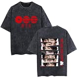 Satdflie BTS Camisetas para Army Camisetas Música Ropa KPOP Concert tee, BTS Merch World Tour Tops Gráficos, Novedad RM Jhope Jin Jimin Suga Jungkook Camiseta Unisex Fresca, Negro/1, S