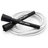 HONOR ATHLETICS Comba de velocidad – ideal para double unders, boxeo, MMA y entrenamiento cardio (Cuerda blanca/Mango negro, 10 ft rope – (Fits users up to 6'3'))