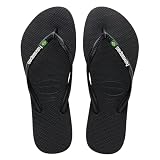 Havaianas Slim Brasil Logo FlipFlop Mujer Black 39 EU