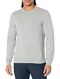 Amazon Essentials Suéter de cuello redondo para hombre (disponible en tallas grandes y altas), gris claro jaspeado, talla L