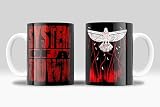 newseny Taza de grupo de música Heavy Metal System of a Down - Regalo para los fans del Rock System of a Down | Cerámica 355ml (System of a Down Rojo)