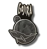 Parche bordado de ballenas de Gojira para planchar