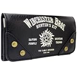 Super Natural Winchester Bros Kit de Cazadores Cartera Tríptico Bolsillo para Monedas & Tarjetero, Negro