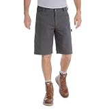 Carhartt Pantalones cortos utilitarios de trabajo Rugged Flex en lona, Relaxed Fit Para Hombre, Azul Shadow, W28