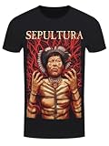 Razamataz Sepultura Roots - Camiseta negra para hombre, Negro, L