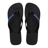 Havaianas Logo Filete FlipFlop Hombre Black/Black/Blue 43 EU