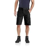 Carhartt Rugged Flex Relaxed Fit Ripstop Cargo Work Short Pantalones Cortos Utility, Negro, 31W para Hombre