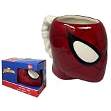 Taza de cerámica Spiderman Marvel 3D modelo mug 415ml personaje tridimensional tazón de desayuno para niños coleccionable