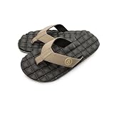 Volcom Chanclas de goma Recliner SNDL para hombre, Caqui Nuevo, 43 EU