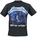 Metallica Ride The Lightning Hombre Camiseta Negro 100% algodón Regular
