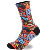Everfly Calcetines Crossfit Divertidos de Media Caña, Skate, Talla 41-45