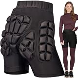 SQAQS Pantalones Cortos Acolchados Protectores de EVA 3D, Almohadillas de protección de Caderas, Equipo de protección de Impacto al Aire Libre Unisex para Snowboard Skateboarding- S（23-45kg）
