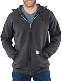 Carhartt Loose Fit Midweight Full-zip Sweatshirt, Sudadera con capucha, Hombre, Gris Carbón Jaspeado, M