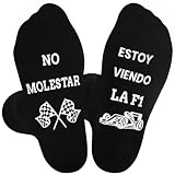 Leikedun Calcetines Divertidos de Fórmula 1 - No Molestar, Estoy Viendo la F1, Calcetines Antideslizantes Regalo Original para Día del Padre, Navidad y Cumpleaños