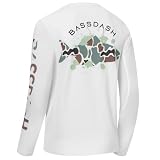 Bassdash Camiseta Proteccion Solar Hombre Manga Larga Camisas Gráficas para Hombre Camisa de Pesca de Manga Larga UPF 50+ Protección Solar UV Que Absorbe la Humedad