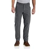 Carhartt Pantalón cargo de trabajo Rugged Flex en lona ,Relaxed Fit Para Hombre, Azul Shadow, W32/L32