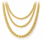 FASCHINFEVER Cadena de oro aprox. 50 cm - cadena de eslabones de oro - como accesorio para vestimenta elegante y carnaval - lema de los años 80 y 90 - como mullet y gangster