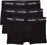 Calvin Klein Calzoncillos bóxer Hombre Pack de 3 Low Rise Trunks Ropa Interior, Negro (Black W Black WB), XL
