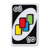 Urbanski Patch carta de juego +4 parche bordado termoadhesivo 7,8 x 5,1 cm | Aplique para planchar o coser