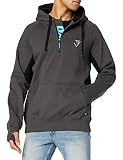 OX - Sudadera con capucha forrada de piel y tela interior cepillada, gris/negro., L