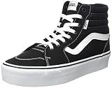 Vans Filmore Hi Platform Zapatillas Para Mujer, Canvas Black/White, 36 EU