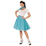 W WIDMANN MILANO Party Fashion - Conjunto mujer años 50 | Falda de lunares con pañuelo, conjunto de rock'n'roll para Carnaval, fiestas y eventos de los años 50