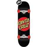 Santa Cruz Monopatín Infantil Completo Classic Dot de 7,25 Pulgadas (Negro)