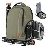 TARION TB-04 Mochila Camara y Portatil Mochila Fotografia para Ordenador Laptop 15” Camara Reflex Mochila Camara Pequeña (verde)