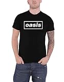 Oasis T Shirt Classic Decca Band Logo Nuevo Oficial Hombre Negro M