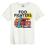 Foo Fighters Amplified Collection – Camiseta de Hombre Camper Van de Color Crema Regular, Crema, XL