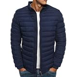 Chaqueta acolchada ligera de invierno para hombre, plegable, cálida y alternativa al plumón, abrigo de invierno para hombre