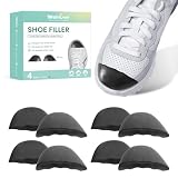 Welnove 4 pares plantillas reductoras para zapatos - Reductor talla zapato - Plantillas zapatos grandes de espuma viscoelástica, ajustan holguras, transpirable que evita molestias en dedos - M