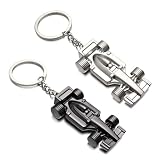 HYFZOD 2 Piezas Llavero Coche Formula 1 Metálico, Llavero F1, Llavero Coche de Metal, Llavero Automovilismo, Llavero Coche de Carreras, Llavero Metálico de Fórmula 1