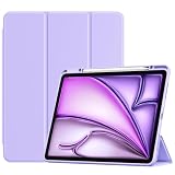 ProCase Funda para iPad Air 13' M4/M3/M2 (2026/2025/2024) con Compartimento para lápiz, Triple protección, Wake/Sleep - Púrpura