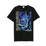 Amplified Unisex Band T-Shirt - Iron Maiden - Blue Monster, Negro, XL