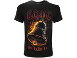 Camiseta AC/DC Hells Bells original, para hombre, negra, Hard Rock oficial, Negro , L